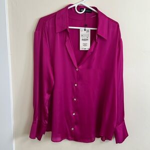 🌺NWT🌺 ZARA Sateen Blouse